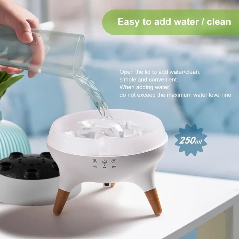 Jellyfish Aroma Diffuser with 4h and 8h Timer, Wooden Legs