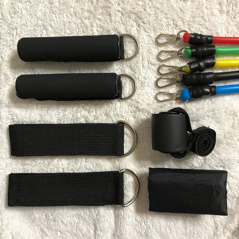 5-Piece Resistance Bands Set with Handles, Ankle Straps and Door Anchor