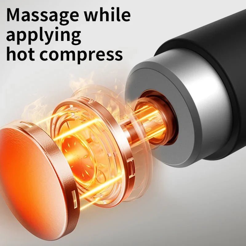 Heat and Cold Muscle Massage Gun with 4 Heads (FH-820)