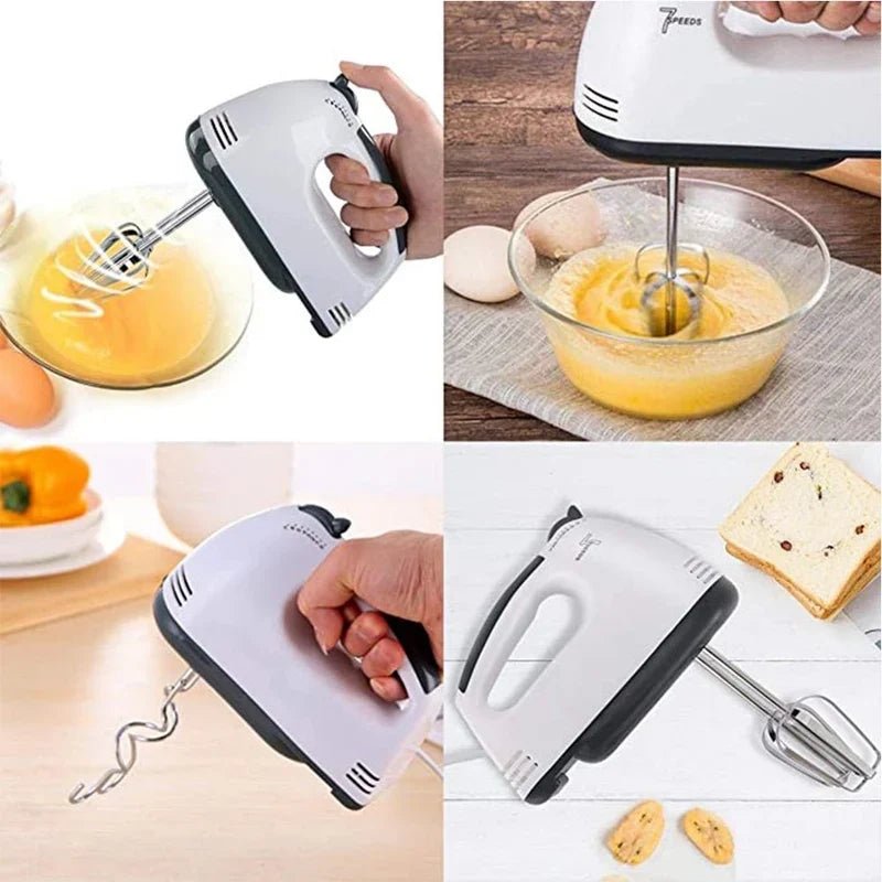 7-Speed Electric Hand Mixer with Turbo (150-200W)