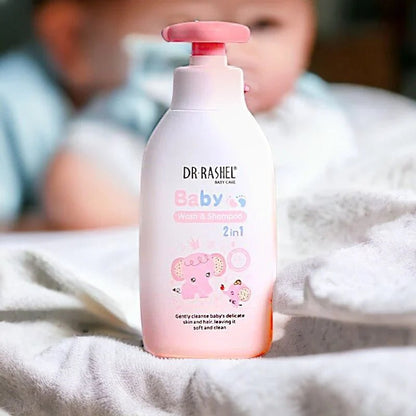 Dr Rashel 2-in-1 Baby Wash and Shampoo, Tear-Free (500ml)